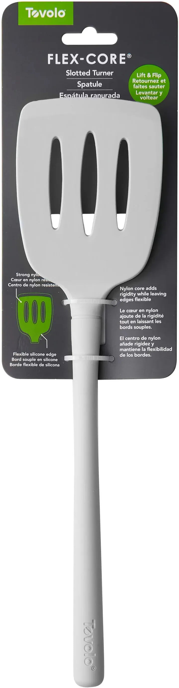 Tovolo - Flex-Core All Silicone Oyster Gray Slotted Turner - TV82-1001007