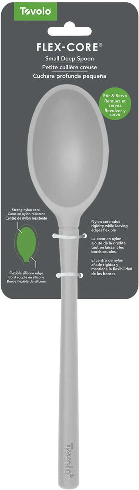 Tovolo - Flex-Core All Silicone Oyster Gray Small Deep Spoon - TV82-1001004