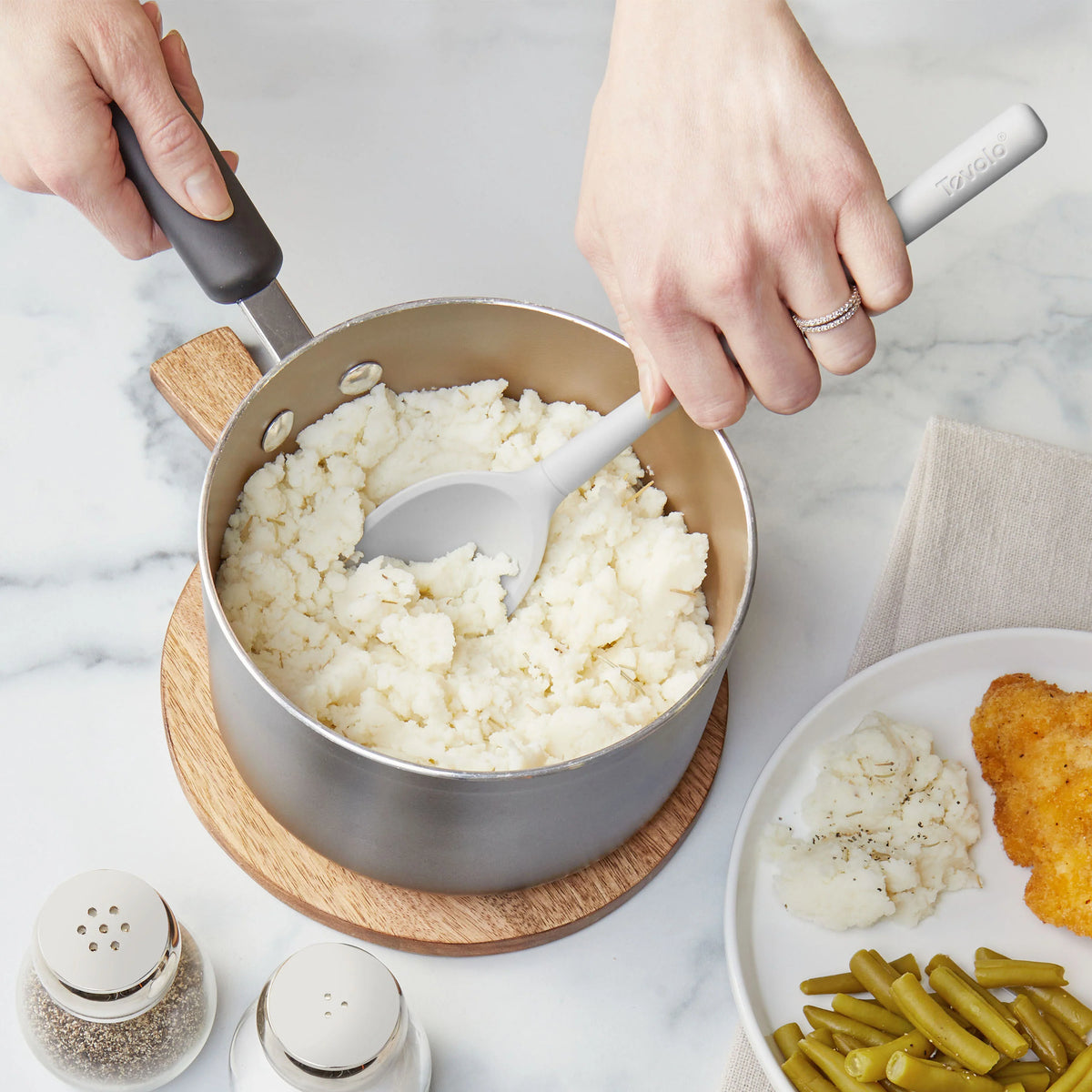 Tovolo - Flex-Core All Silicone Oyster Gray Solid Deep Spoon - TV82-1001006
