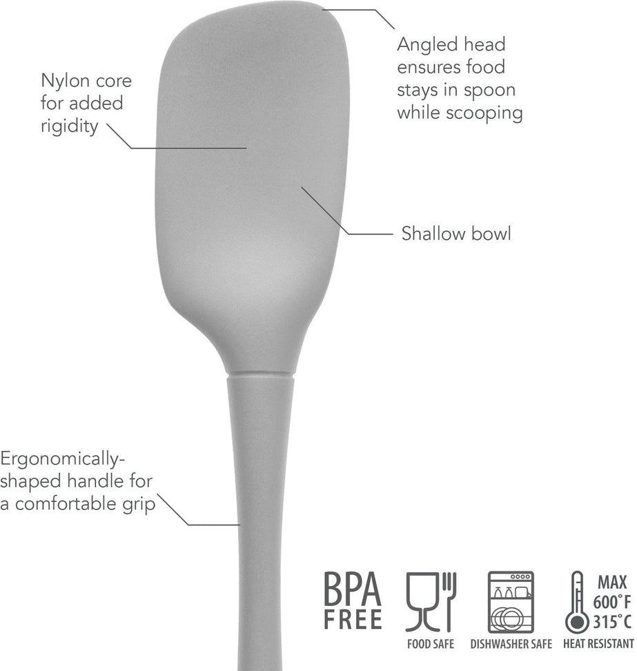 Tovolo - Flex-Core All Silicone Oyster Gray Spoonula - TV44002-201