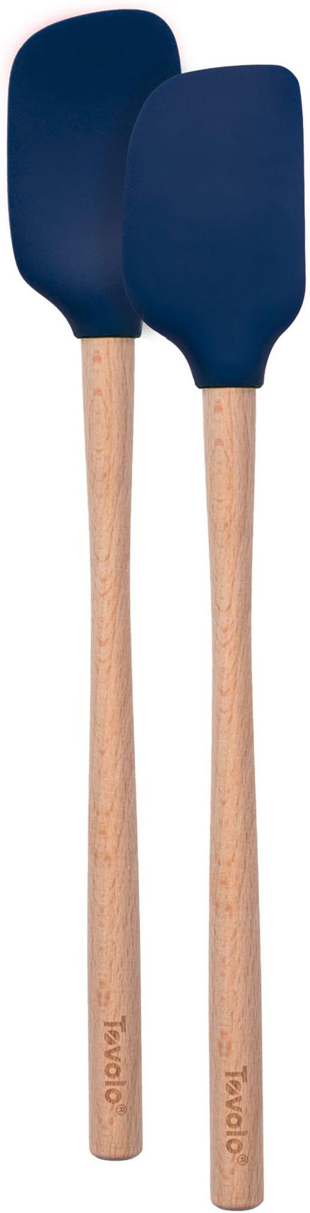 Tovolo - Flex-Core Wood Handle Mini Deep Indigo Spatula & Spoonula, Set of 2 - TV60005-300