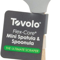 Tovolo - Flex-Core Wood Handle Mini Oyster Gray Spatula & Spoonula, Set of 2 - TV60006-201