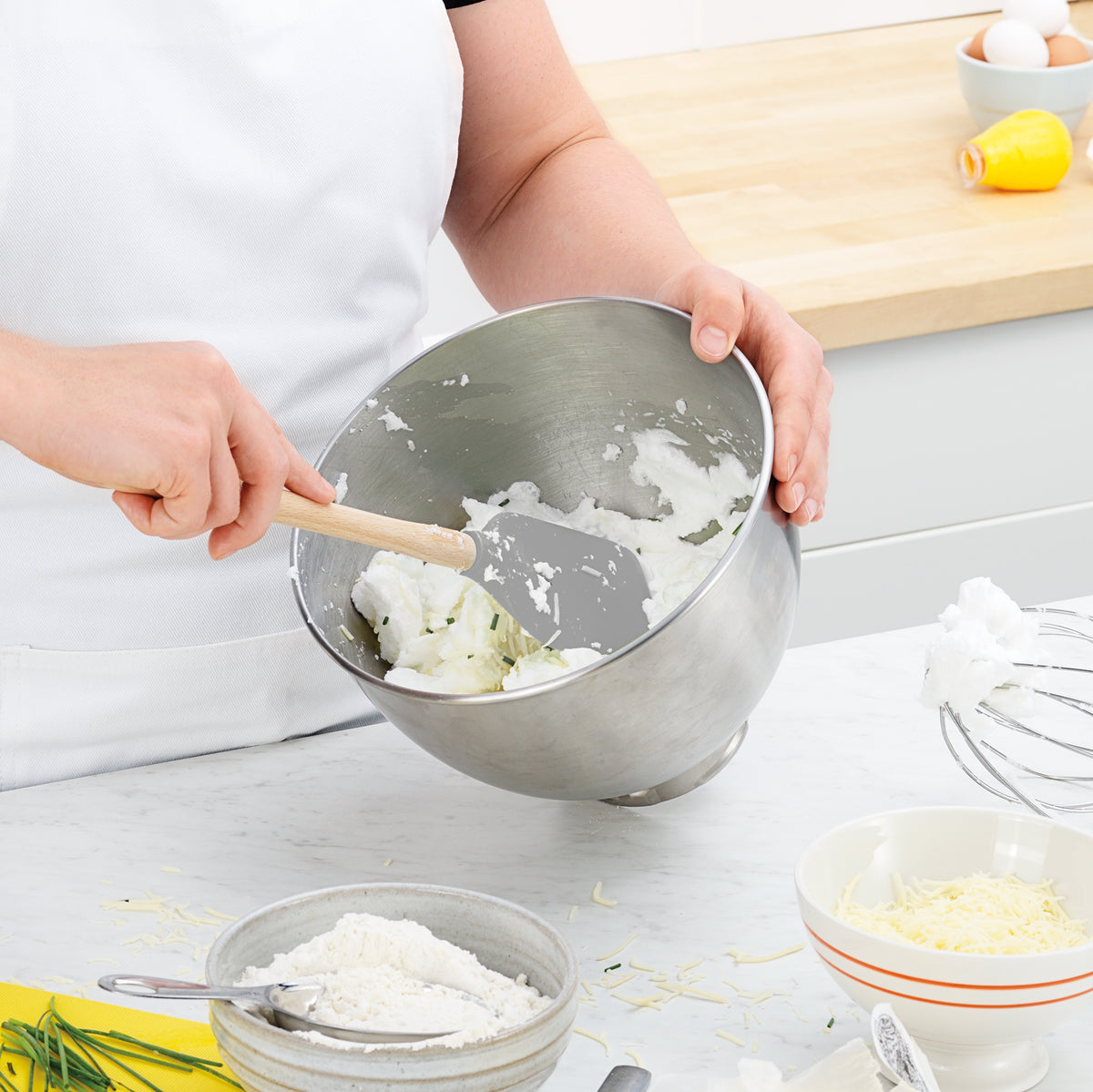 Tovolo - Flex-Core Wood Handle Oyster Gray Spatula - TV30099-201