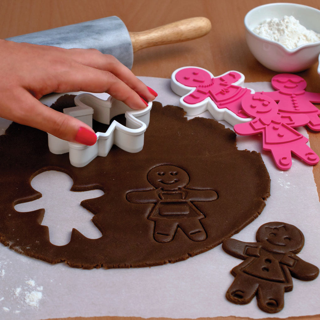 Tovolo - Fuchsia Ginger Girl Cookie Cutters, Set of 6 - TV81-3811