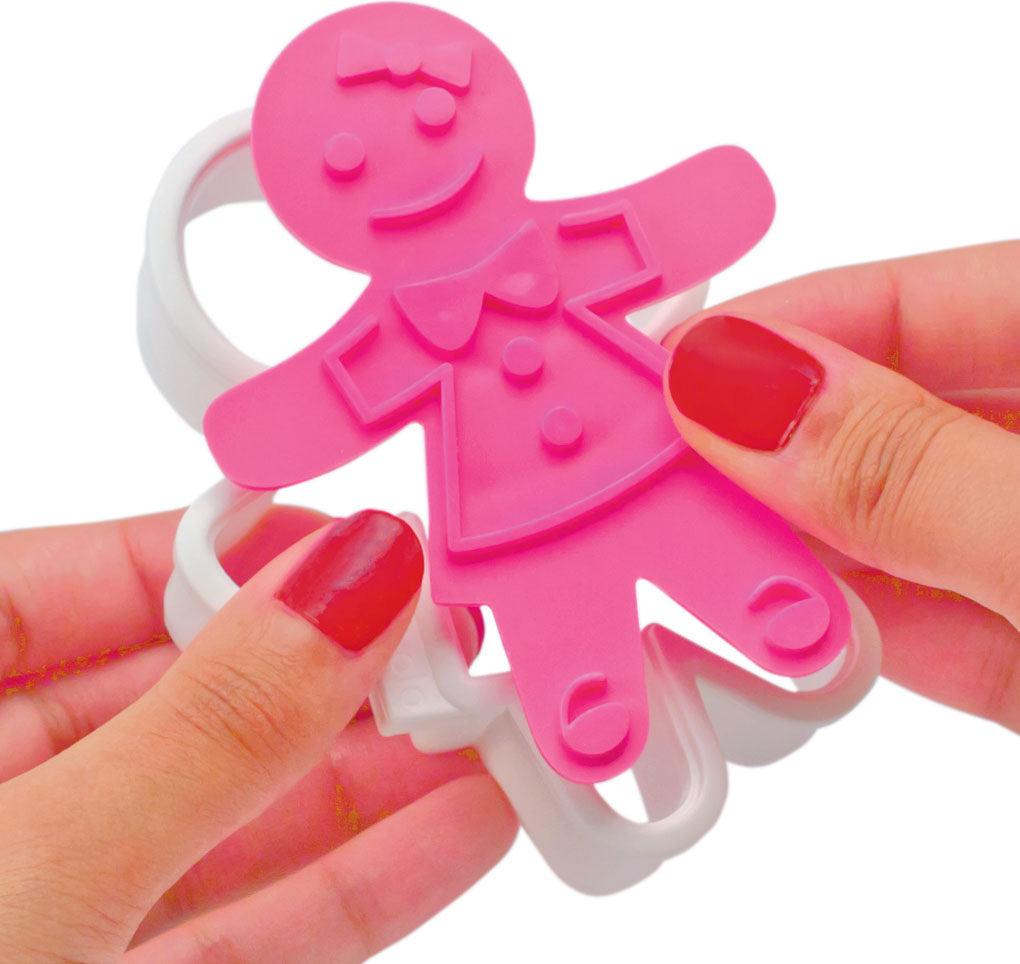 Tovolo - Fuchsia Ginger Girl Cookie Cutters, Set of 6 - TV81-3811