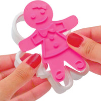 Tovolo - Fuchsia Ginger Girl Cookie Cutters, Set of 6 - TV81-3811