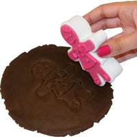 Tovolo - Fuchsia Ginger Girl Cookie Cutters, Set of 6 - TV81-3811