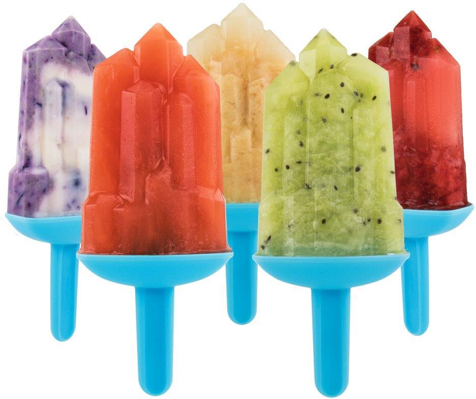 Tovolo - Gem Ice Blue Pop Molds, Set of 5 - TV81-34518