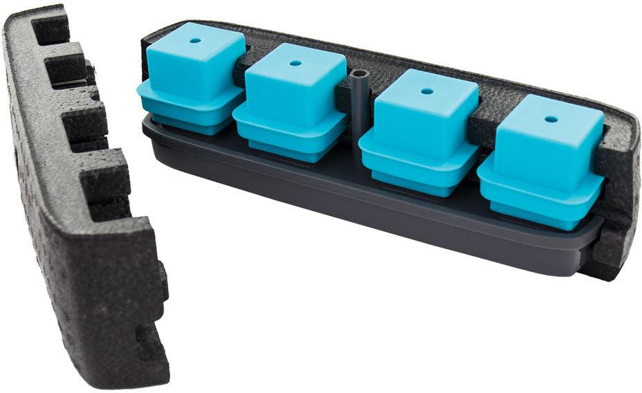 Tovolo - King Cube Ice Blue Clear Ice Molds, Set of 4 - TV81-22904