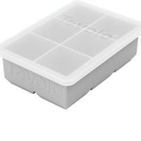 Tovolo - King Cube Oyster Gray Ice Tray With Lid - TV22021-201