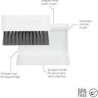 Tovolo - Magnetic Countertop Charocoal/White Brush & Dustpan - TV81-27978 - DISCONTINUED