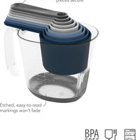 Tovolo - Magnetic Nested Tonal Blue Measuring System, Set of 10 - TV12015-999