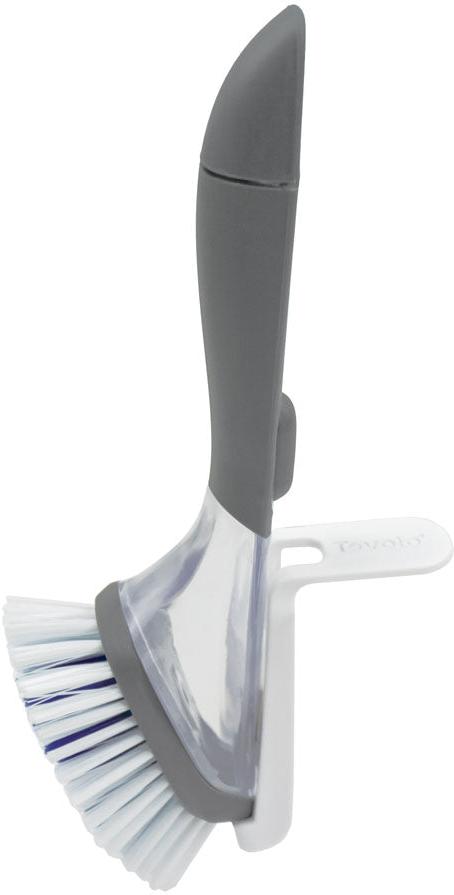 Tovolo - Magnetic Soap Dispensing Charcoal/Clear Dish Brush & Holder - TV81-28715 - DISCONTINUED