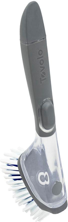 Tovolo - Magnetic Soap Dispensing Charcoal/Clear Dish Brush & Holder - TV81-28715 - DISCONTINUED