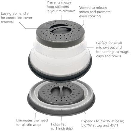 Tovolo - Microwave Collapsible Charcoal Large Food Cover - TV47005-200