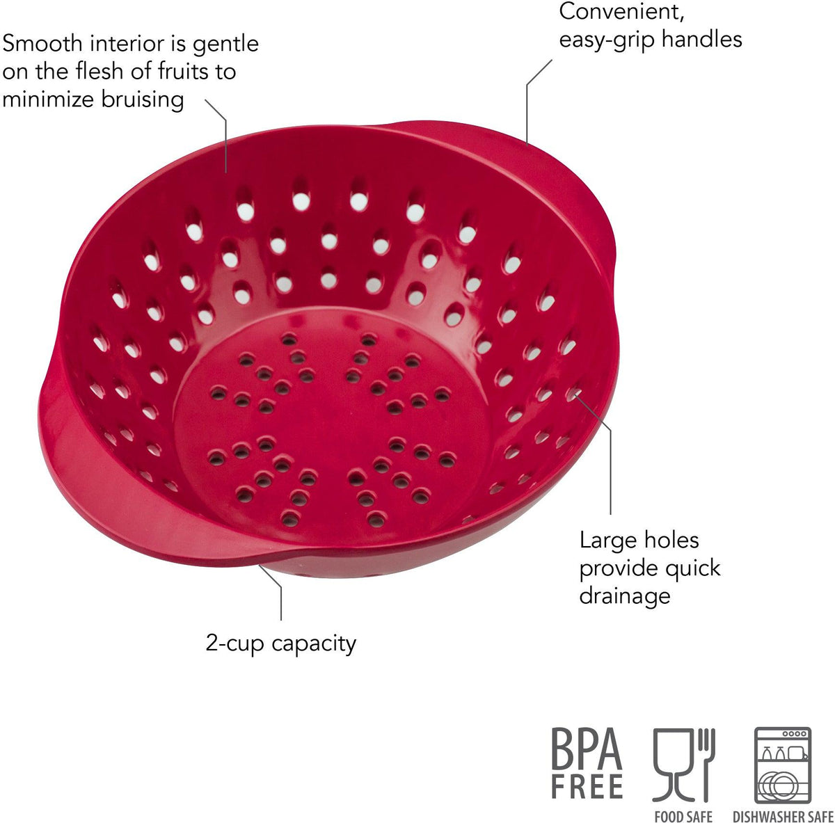 Tovolo - Mini Melamine Cayenne Berry Colander - TV16005-400