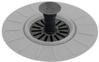 Tovolo - Oyster Gray Collapsible Sink Stopper & Strainer - TV26003-201