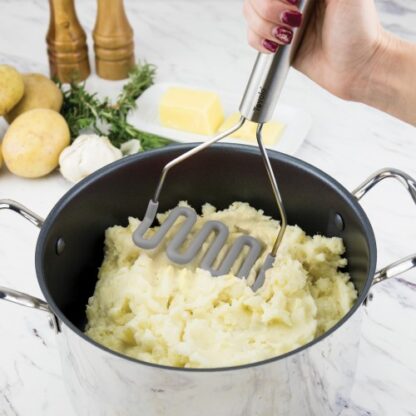 Tovolo - Oyster Gray Silicone Stainless Steel Handle Potato Masher - TV40007-201