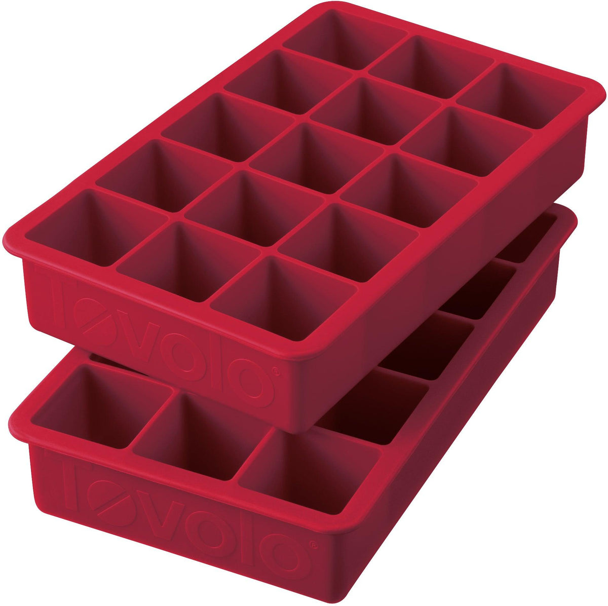 Tovolo - Perfect Cube Cayenne Ice Trays, Set of 2 - TV22017-400