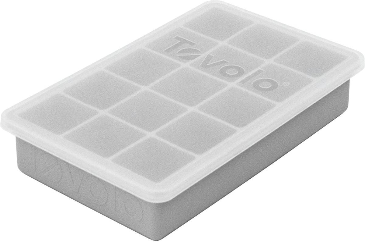 Tovolo - Perfect Cube Oyster Gray Ice Tray With Lid - TV22022-201