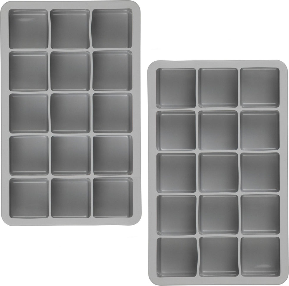Tovolo - Perfect Cube Oyster Gray Ice Trays, Set of 2 - TV22017-201