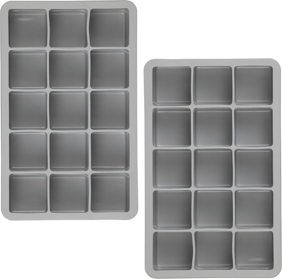 Tovolo - Perfect Cube Oyster Gray Ice Trays, Set of 2 - TV22017-201