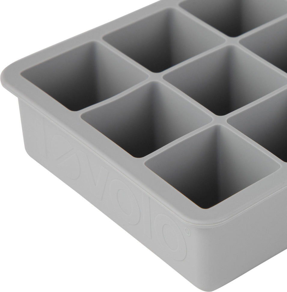 Tovolo - Perfect Cube Oyster Gray Ice Trays, Set of 2 - TV22017-201