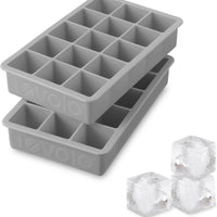 Tovolo - Perfect Cube Oyster Gray Ice Trays, Set of 2 - TV22017-201