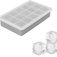 Tovolo - Perfect Cube Oyster Gray Ice Trays With Lid - TV22022-201
