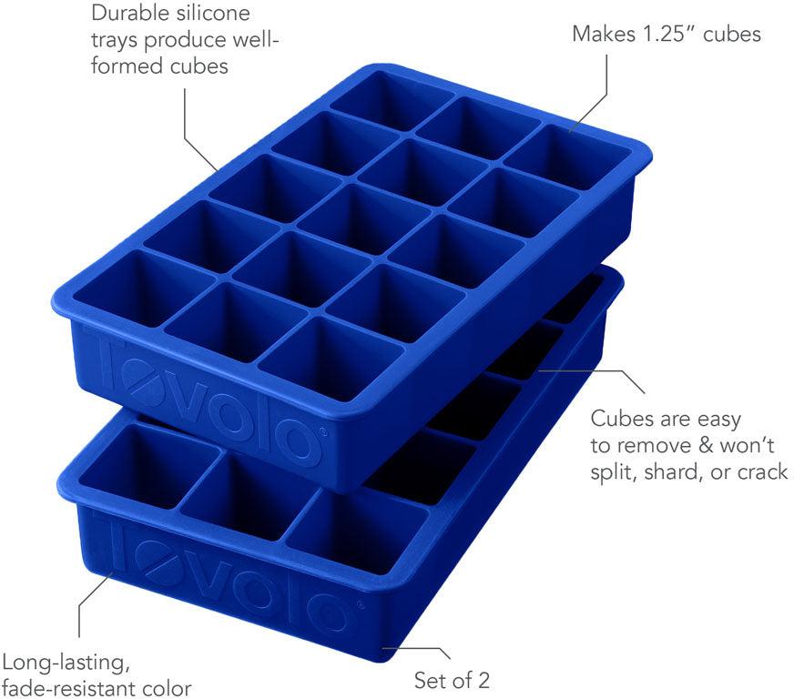 Tovolo - Perfect Cube Stratus Blue Ice Trays, Set of 2 - TV80-12007