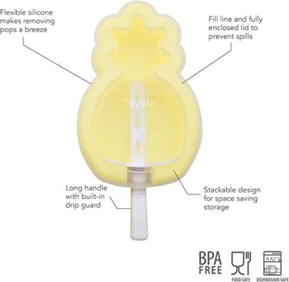 Tovolo - Pineapple Stackable Sunray Pop Molds, Set of 4 - TV22081-700
