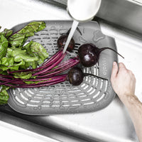 Tovolo - Prep N' Rinse Oyster Gray Flat Colander - TV16006-201