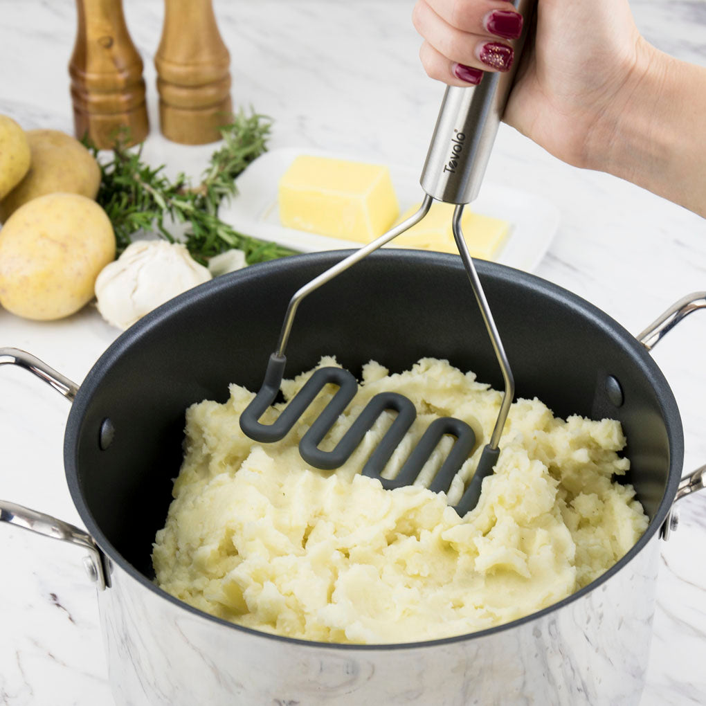 Tovolo - Silicone Stainless Steel Handle Charcoal Potato Masher - TV81-9899