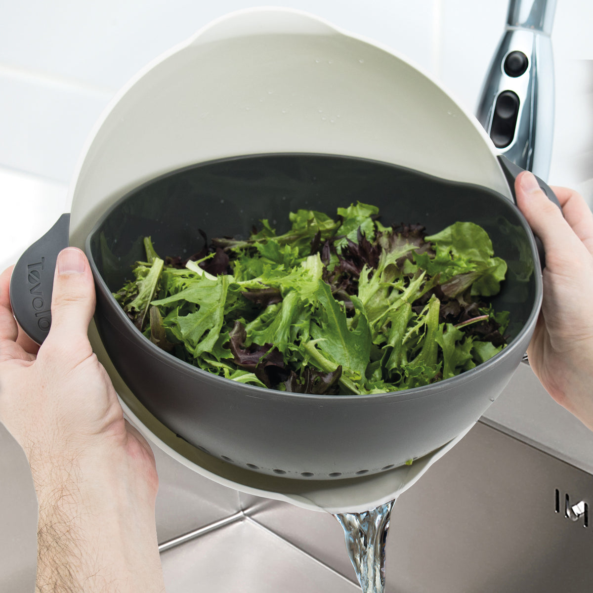 Tovolo - Soak N' Strain 5 Qt Charcoal Colander - TV16010-200