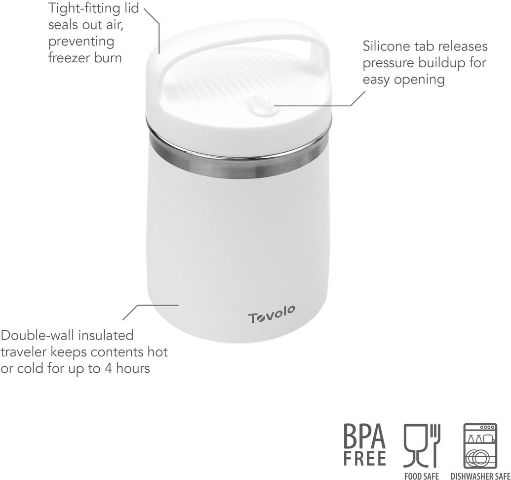 Tovolo - Stainless Steel 1.5 Qt White Traveler Tub - TV55011-000
