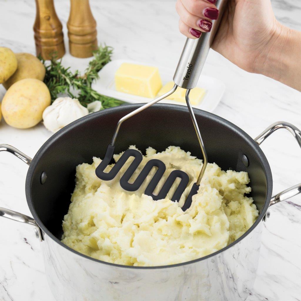 Tovolo - Stainless Steel Black Silicone Potato Masher - TV82-1000252