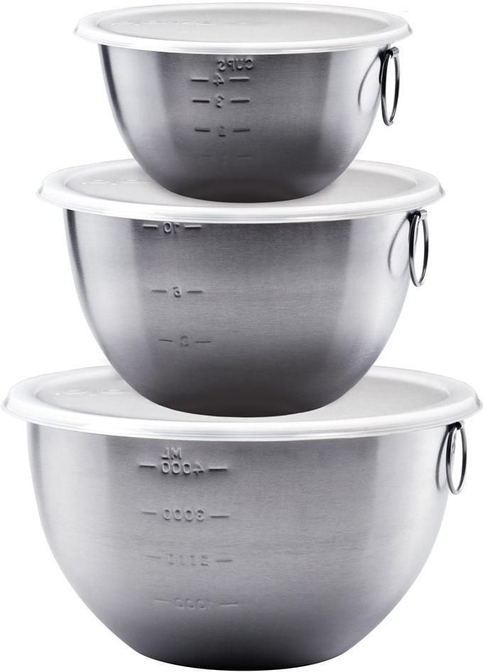 Tovolo - Stainless Steel Mixing Bowl Set with Lids, Set of 3 - TV81-1947