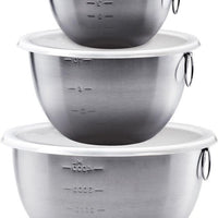 Tovolo - Stainless Steel Mixing Bowl Set with Lids, Set of 3 - TV81-1947