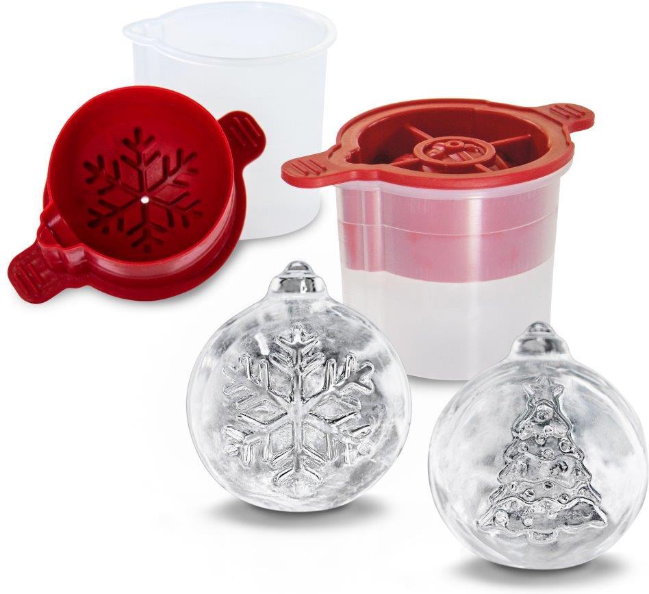 Tovolo - Tree & Snow Flake Ornament Cayenne Ice Mold, Set of 2 - TV22941-400