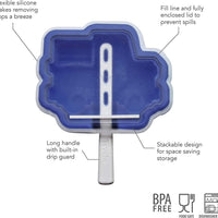 Tovolo - Truck Stackable Stratus Blue Pop Molds, Set of 4 - TV22084-305