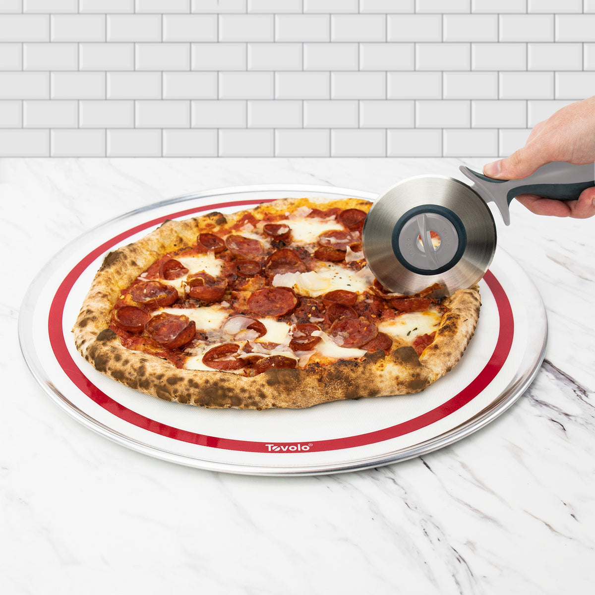 Tovolo - Truebake 15" Cayenne Pizza Baking Mat - TV13023-400 - DISCONTINUED