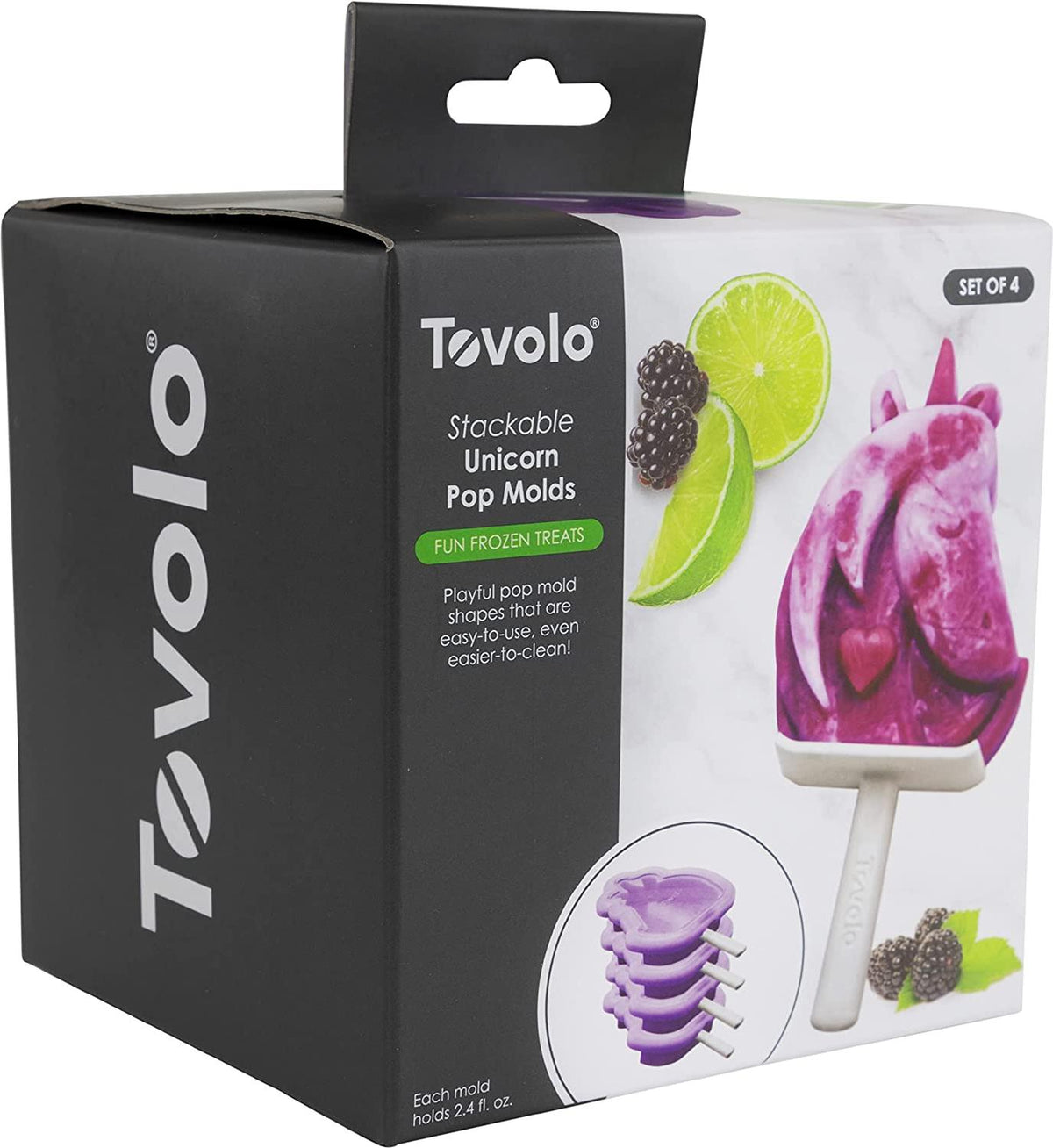 Tovolo - Unicorn Stackable Royal Purple Pop Molds, Set of 4 - TV22083-800