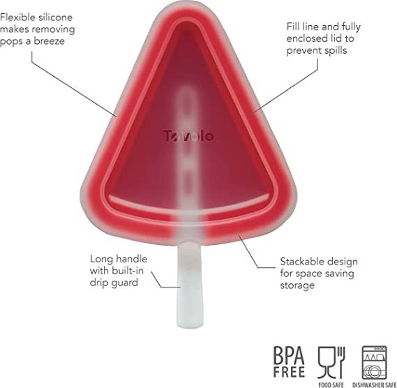 Tovolo - Watermelon Stackable Candy Apple Pop Molds, Set of 4 - TV22080-400