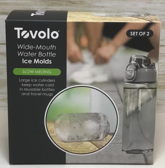 Tovolo - Wide-Mouth Charcoal Water Bottle Ice Molds, Set of 2 - TV22040-200 - DISCONTINUED