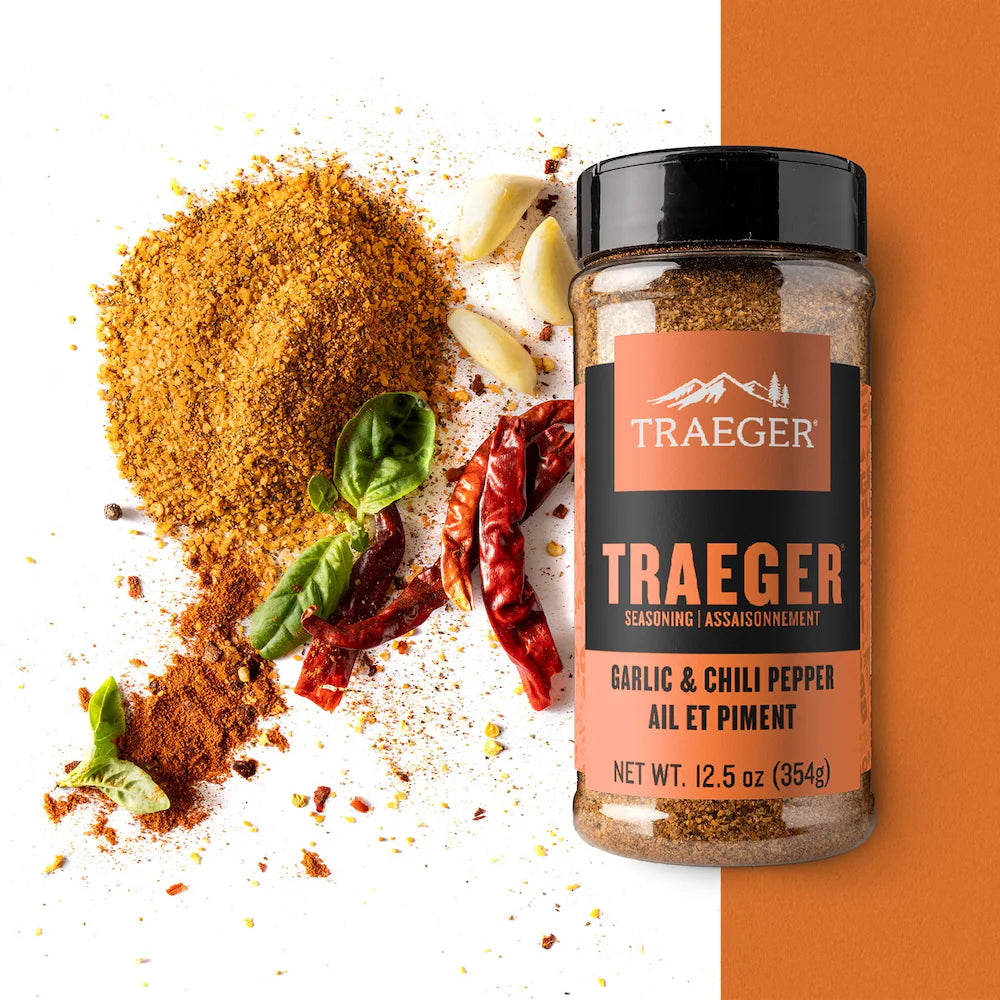 Traeger - 12.5 Oz Seasoning Garlic and Chili Pepper Rub - SPC287