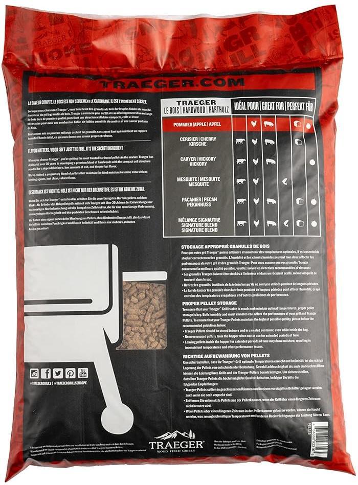 Traeger - Apple BBQ Wood Pellets 9 kg - PEL343