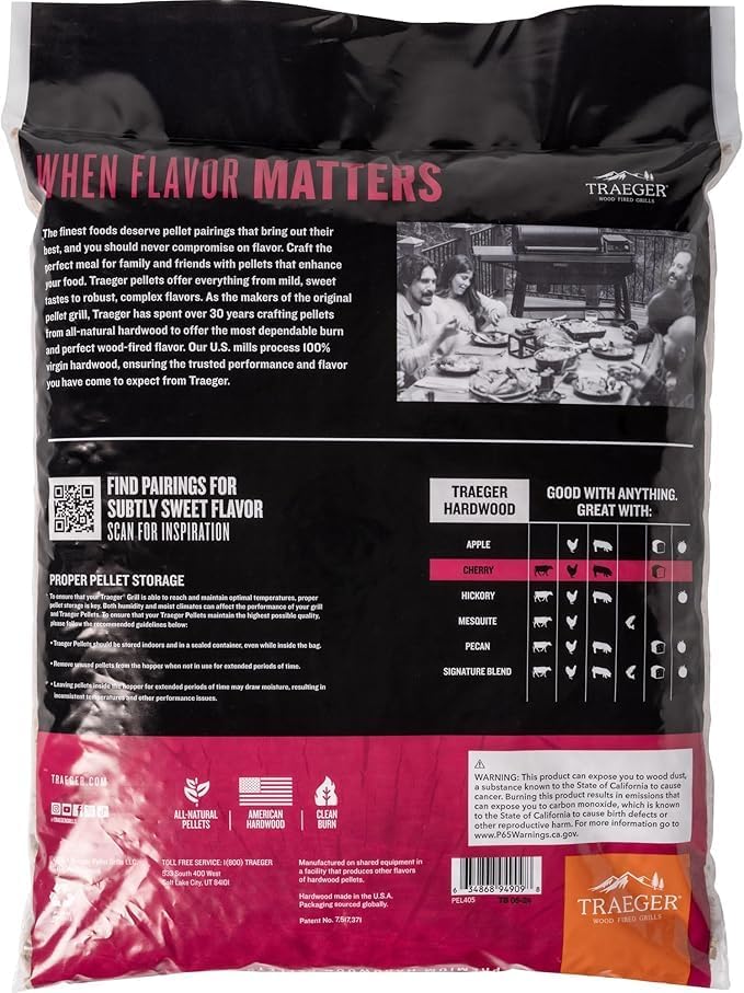 Traeger - Cherry BBQ Wood Pellets 9 kg - PEL339