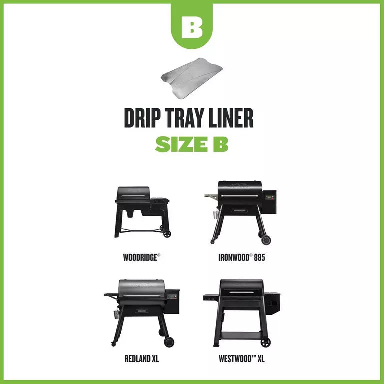 Traeger - Drip Tray Liner Size B, Pack of 5 - BAC855