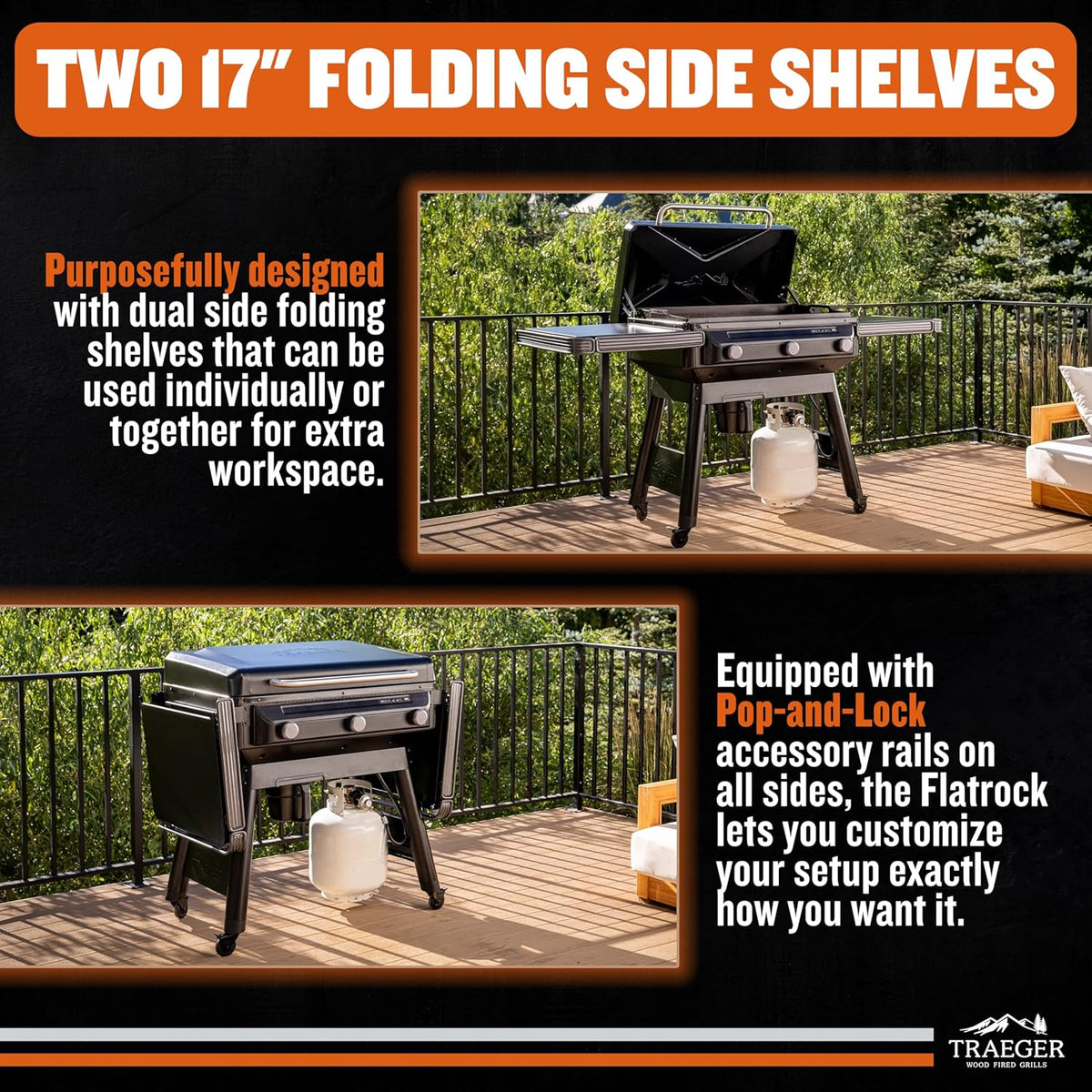 Traeger - Flatrock 3 Zone 33" Flat Top Propane Griddle - TF3CN59AN