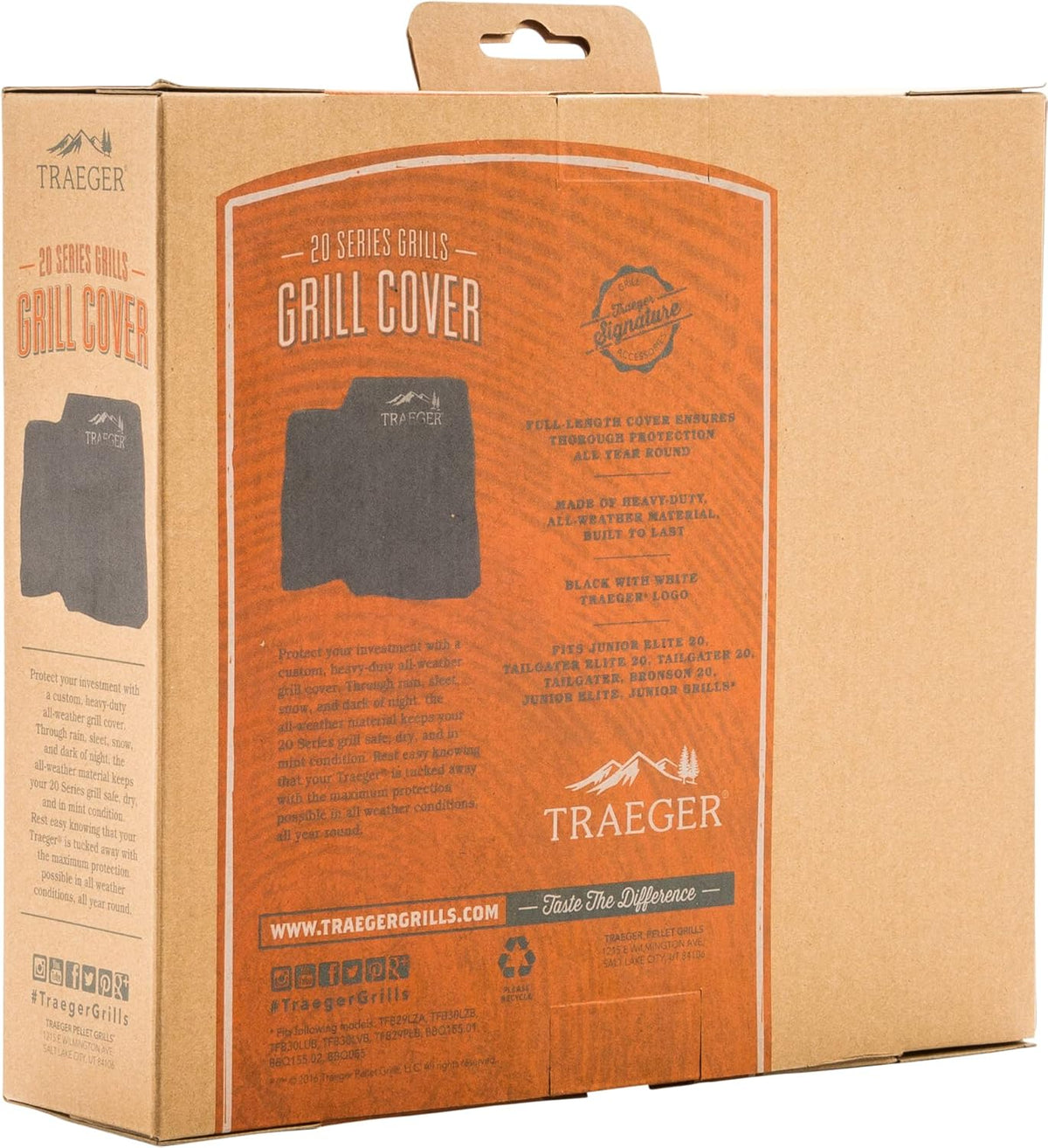 Traeger - Full-Length Grill Cover for Tailgater / Bronson / Jr / Jr Elite - BAC580